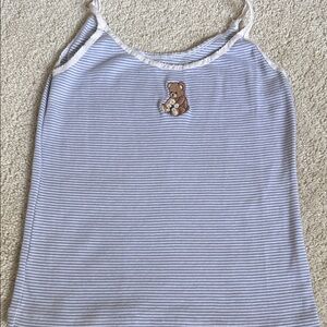 Brandy Melville Striped Tank Top with Bear Patch, OS